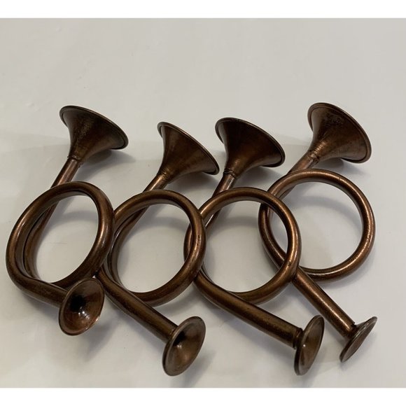 Bugle Trumpet Napkin Rings Hofburg Interiors Set of 4 - Picture 2 of 12
